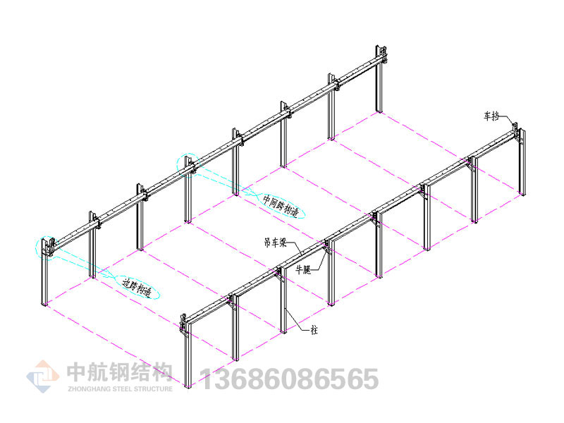 钢结构产品构件三维图说明